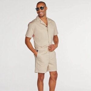 NWT CHUBBIES THE DANGER ZONES coveralls men’s size Xl flag stars.